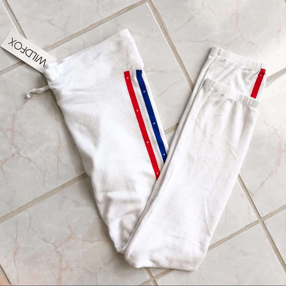 Wildfox Stars and Stripes White Joggers
